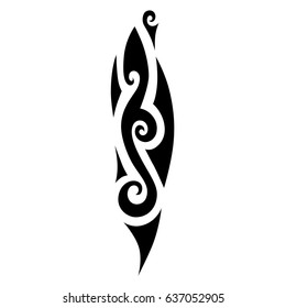 Polynesian tattoo simple pattern vector, tattoo tribal abstract sleeve, black arm shoulder tattoo pattern vector, sketch art design isolated on white background