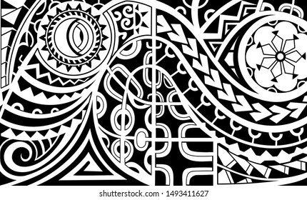 Polynesian Tattoo Style Ornament Marquesan Ethnic Stock Vector (Royalty ...