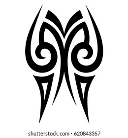 Polynesian tattoo, tribal art pattern maori style vector isolated, tattoo sketch tribal vector design, maori art design,