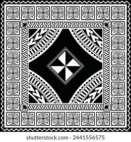 Polynesian tattoo tribal background design. Samoan tattoo tribal wallpaper.