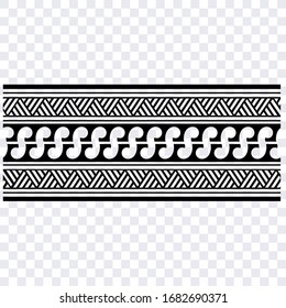 Polynesian tattoo tribal band design. Samoan tattoo tribal border.