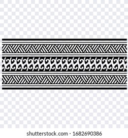 Polynesian tattoo tribal band design. Samoan tattoo tribal border.