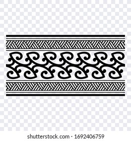 Polynesian tattoo tribal band design. Samoan tattoo tribal border.