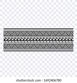 Polynesian tattoo tribal band design. Samoan tattoo tribal border.