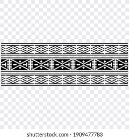 Polynesian tattoo tribal band design. Samoan tattoo tribal border.