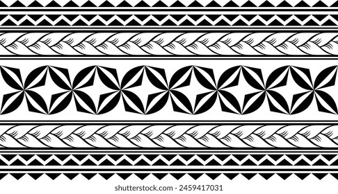 In: Polynesian Tattoo Tribal Band Design. Samoanische Tattoo Stammesgrenze.