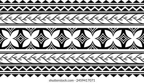 In: Polynesian Tattoo Tribal Band Design. Samoanische Tattoo Stammesgrenze.