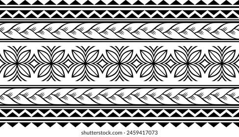 In: Polynesian Tattoo Tribal Band Design. Samoanische Tattoo Stammesgrenze.