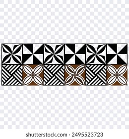 Polynesian tattoo tribal band design. Samoan tattoo tribal border. Decorative seamless pattern.