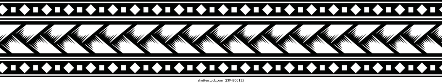 Polynesian tattoo tribal band vector designs. Samoan tattoo sleeve tribal band.