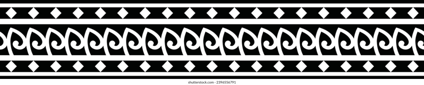 Polynesian tattoo tribal designs. Samoan tattoo tribal band.