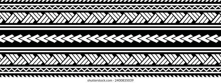 Polynesian tattoo tribal designs. Samoan tattoo tribal band.