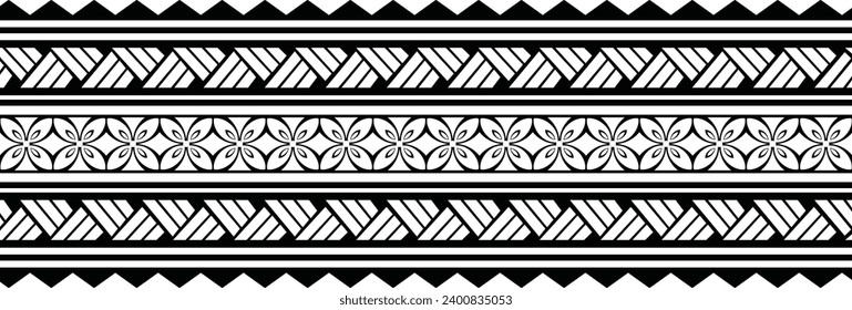 Polynesian tattoo tribal designs. Samoan tattoo tribal band.