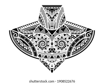 polynesian tattoo wrist sleeve tribal pattern forearm.  ethnic template ornaments vector.