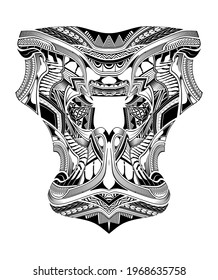 polynesian tattoo wrist sleeve tribal pattern forearm.  ethnic template ornaments vector.