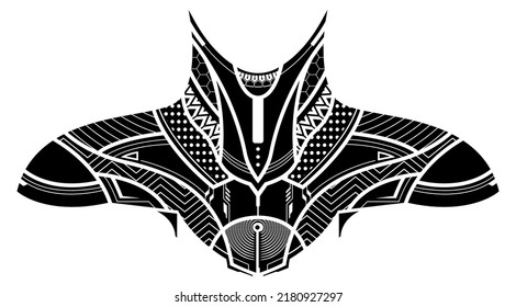 polynesian tattoo wrist sleeve tribal pattern forearm.  ethnic template ornaments vector.