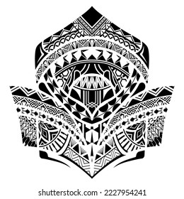 polynesian tattoo wrist sleeve tribal pattern forearm.  ethnic template ornaments vector.