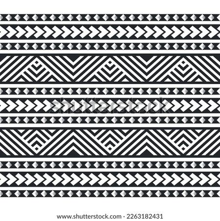 Polynesian tribal aztec seamless pattern for t shirt, pants, fabric, wallpaper, card template, wrapping paper, carpet, textile, cover. ethnic pattern ストックフォト © 