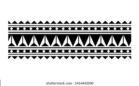 Polynesian Tribal Ornament Isolated On White Stock Vector (Royalty Free ...