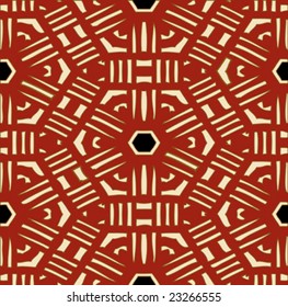 Polynesian tribal seamless vector