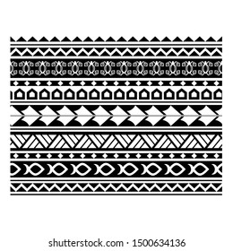 Polynesian Tribal Tattoo Designs, Polynesian armband.  Make a Stencil forearm Tattoo. Design Border.