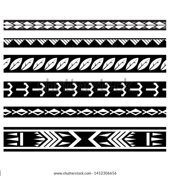 Polynesian Tribal Tattoo Designs Polynesian Armband Stock Vector Royalty Free