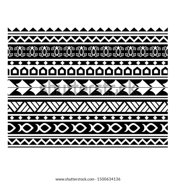 Polynesian Tribal Tattoo Designs Polynesian Armband Stock Vector Royalty Free