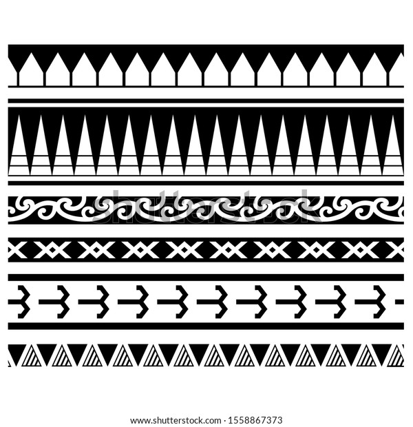 Polynesian Tribal Tattoo Designs Polynesian Armband Stock Vector Royalty Free