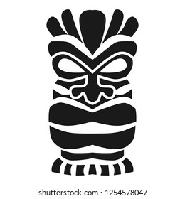 Polynesian wood idol icon. Simple illustration of polynesian wood idol vector icon for web design isolated on white background