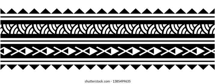 Polynesian Wrist Tribal Tattoo Aboriginal Black Stock Vector (Royalty ...