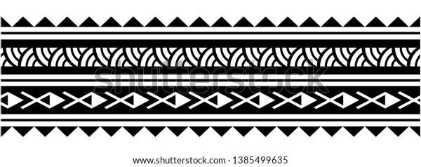 Polynesian Wrist Tribal Tattoo Aboriginal Black Stock Vector (Royalty ...