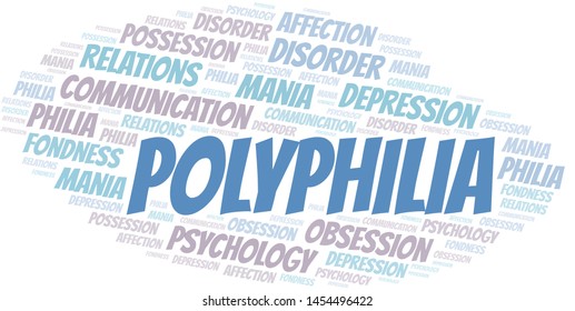 Polyphilia word cloud. Type of Philia.
