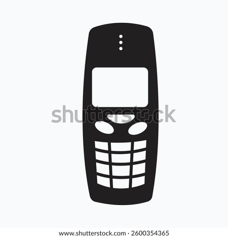 polyphonic mobile phone silhoutte vector design