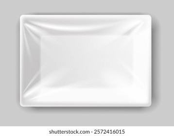 Polypropylene plastic packaging tray vector