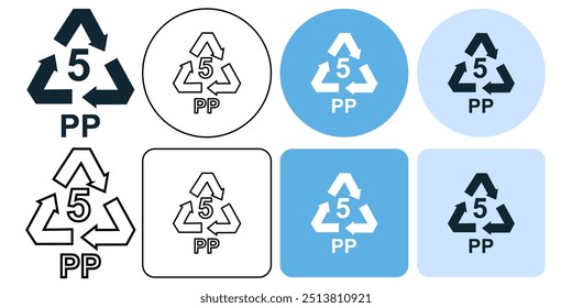 polypropylene, pp, plastic, recycling, symbol, reusing, ecology, material, eco, label, package, illustration, care, protection, trash, planet, nature, industry, reduction, garbage, pollution, containe