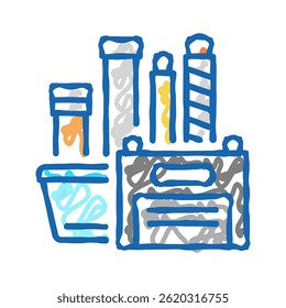 polypropylene thermoplastic doodle icon sketch vector. polypropylene thermoplastic sign. isolated symbol illustration