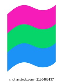 Polysexual flag pictogram vector illustration.