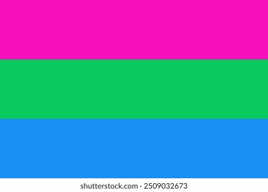 POLYSEXUAL Flag. Pride Flag. LGBTQ+. Pride Parade. Multicolored LGBTQIA linear flag