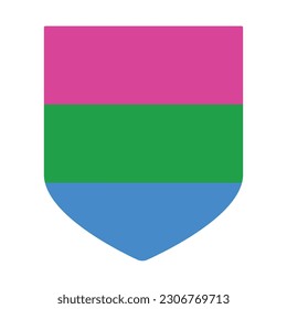 Polysexual pride flag. LGBTQ flag.