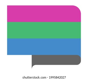 Polysexual pride flag, vector illustration