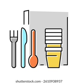 polystyrene thermoplastic color icon vector. polystyrene thermoplastic sign. isolated symbol illustration
