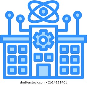 Polytechnic Icon Blue Color Vector Illustration