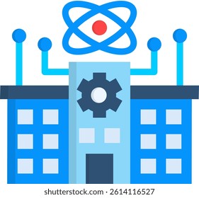 Polytechnic Icon Flat Vector Illustration