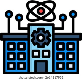 Polytechnic Icon Lineal Color Vector Illustration