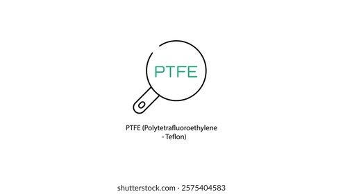 Polytetrafluoroethylene Material Identification Symbol - Vector Illustration