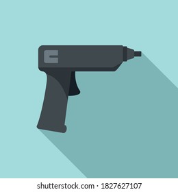 Icono de pistola de espuma de poliuretano. Ilustración plana del icono vectorial de la pistola de espuma de poliuretano para el diseño web