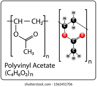 Polyvinyl Acetate Molecule Structure Stock Vector (Royalty Free ...