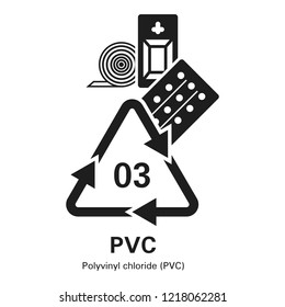 Polyvinyl chloride icon. Simple illustration of polyvinyl chloride vector icon for web design isolated on white background