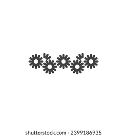 Icono de línea Pom Pom Garland. signo de estilo lineal para concepto móvil y diseño web. Icono de vector de contorno de garland de decoración de partido. Símbolo, ilustración del logotipo. Gráficos vectoriales
