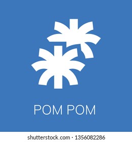  Pom pom icon. Editable  Pom icon for web or mobile.